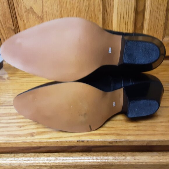 Vintage Black Western Mid-calf Boots by Codewest Size 8M Made in Brazil Cowgirl - Picture 5 of 6